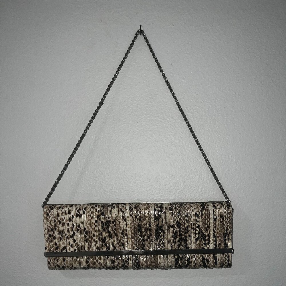 Authentic RODO Snakeskin Clutch – Detachable Chain, Evening Bag, Snakeskin bag - Picture 3 of 10